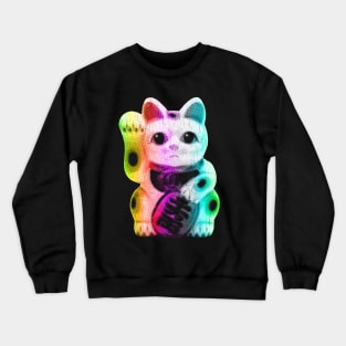 Pop Art Lucky Cat - Maneki Neko Crewneck Sweatshirt